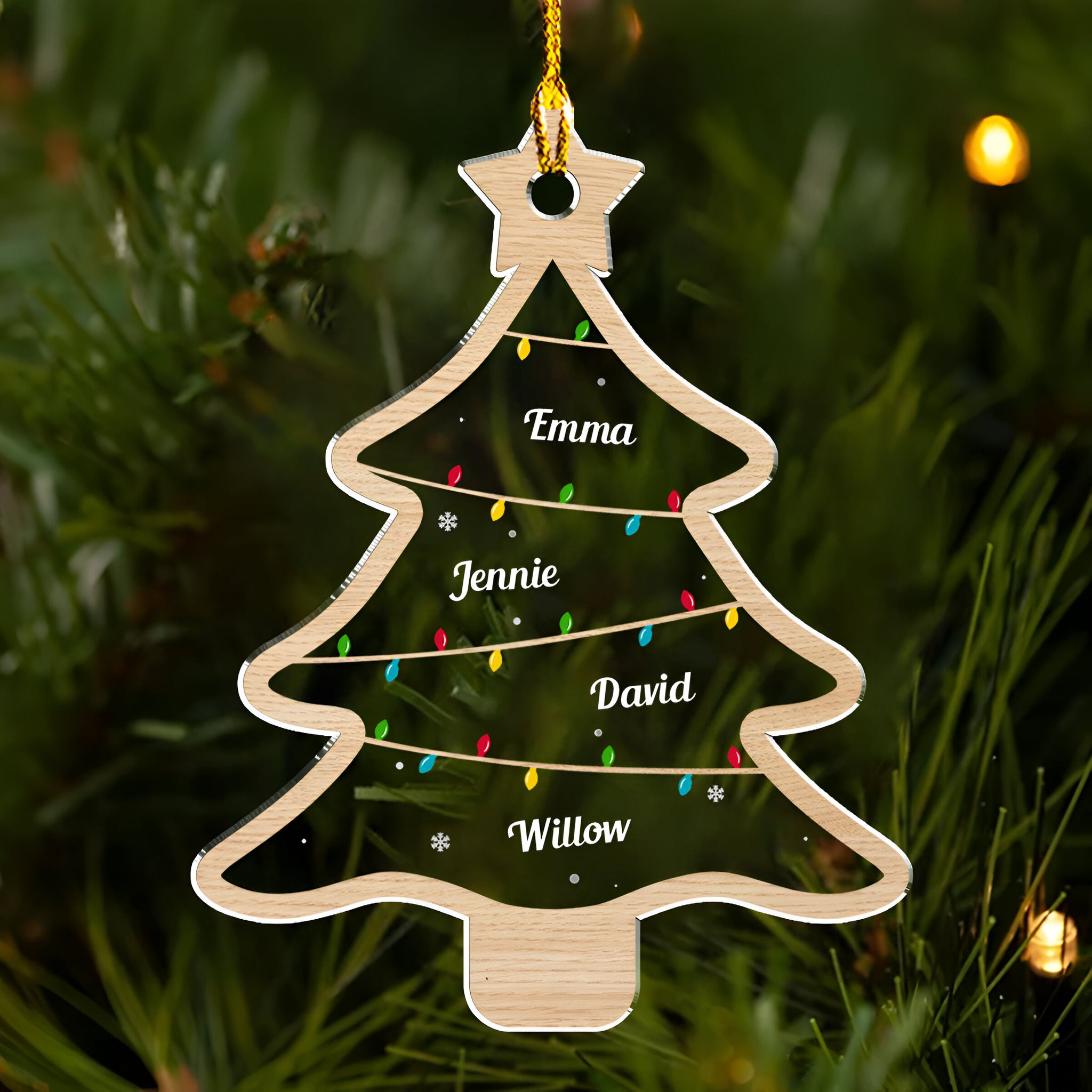 Wish You A Wonderful Christmas - Personalized Custom Acrylic Ornament ORN0710