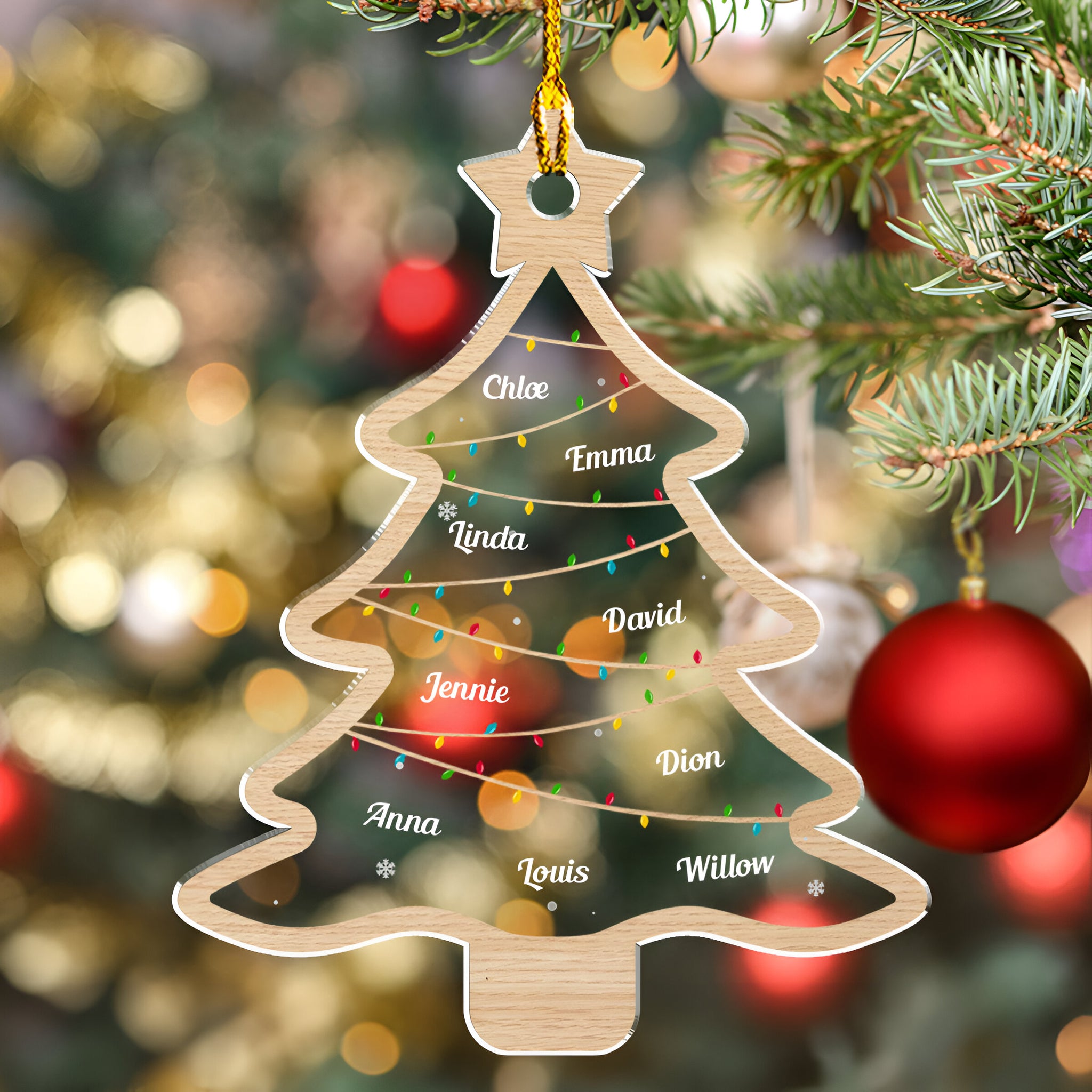 Wish You A Wonderful Christmas - Personalized Custom Acrylic Ornament ORN0710