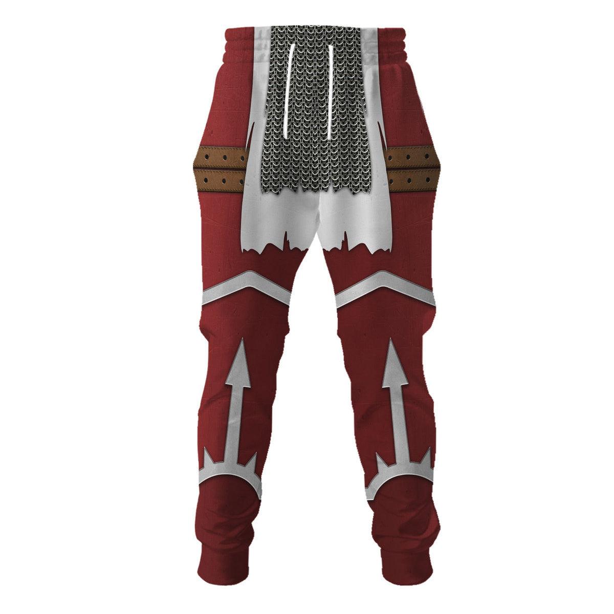 Word Bearers Legion Colour Scheme Marines Salamanders  Warhammer Costume Hoodie Jogger, Word Bearers Legion Colour Scheme Marines Salamanders Space Marines Cosplay 3D Hoodie Pants, Warhammer 3D Tracksuit, Warhammer Game Outfit TQT2