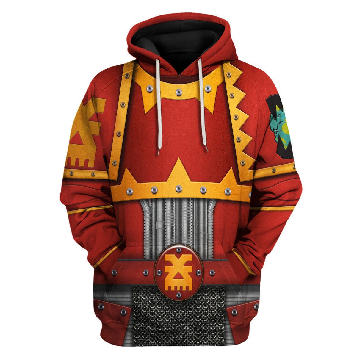 World Eaters Legion Colour Scheme Warhammer Costume Hoodie Jogger,World Eaters Legion Colour Scheme Marines Cosplay 3D Hoodie Pants, Warhammer 3D Tracksuit 