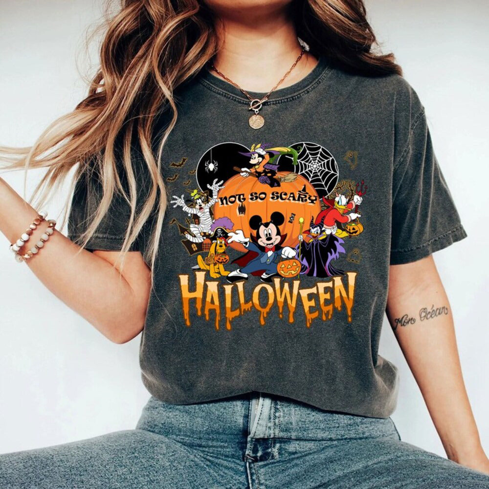 Mickeys Not So Scary Halloween Shirt, Disney Halloween 2024 Shirt, Disney Halloween Skeleton Shirt, Halloween Matching Shirt HL23