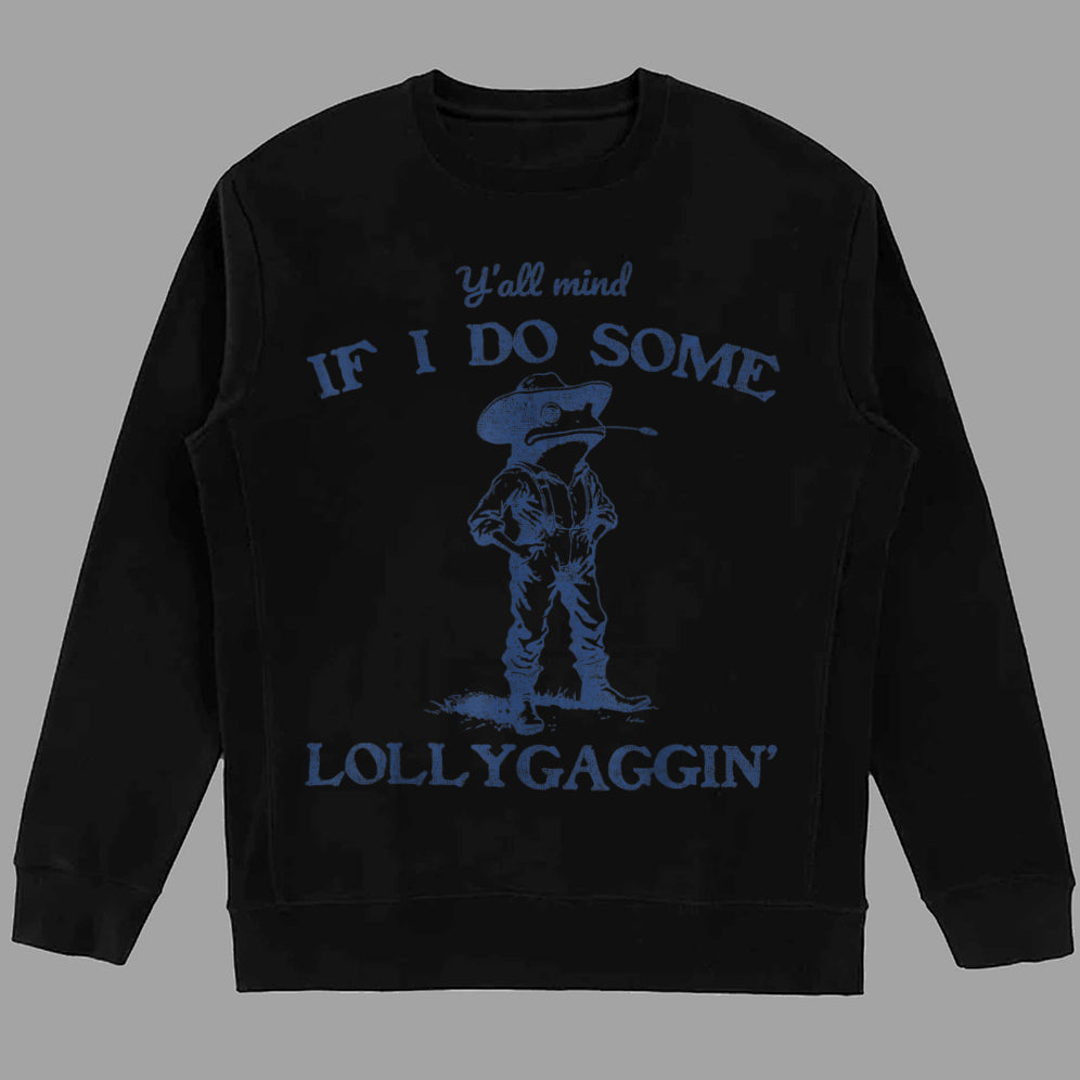 Y'all Mind If I Do Some Lollygagging Funny Cowboy Frog T-Shirt