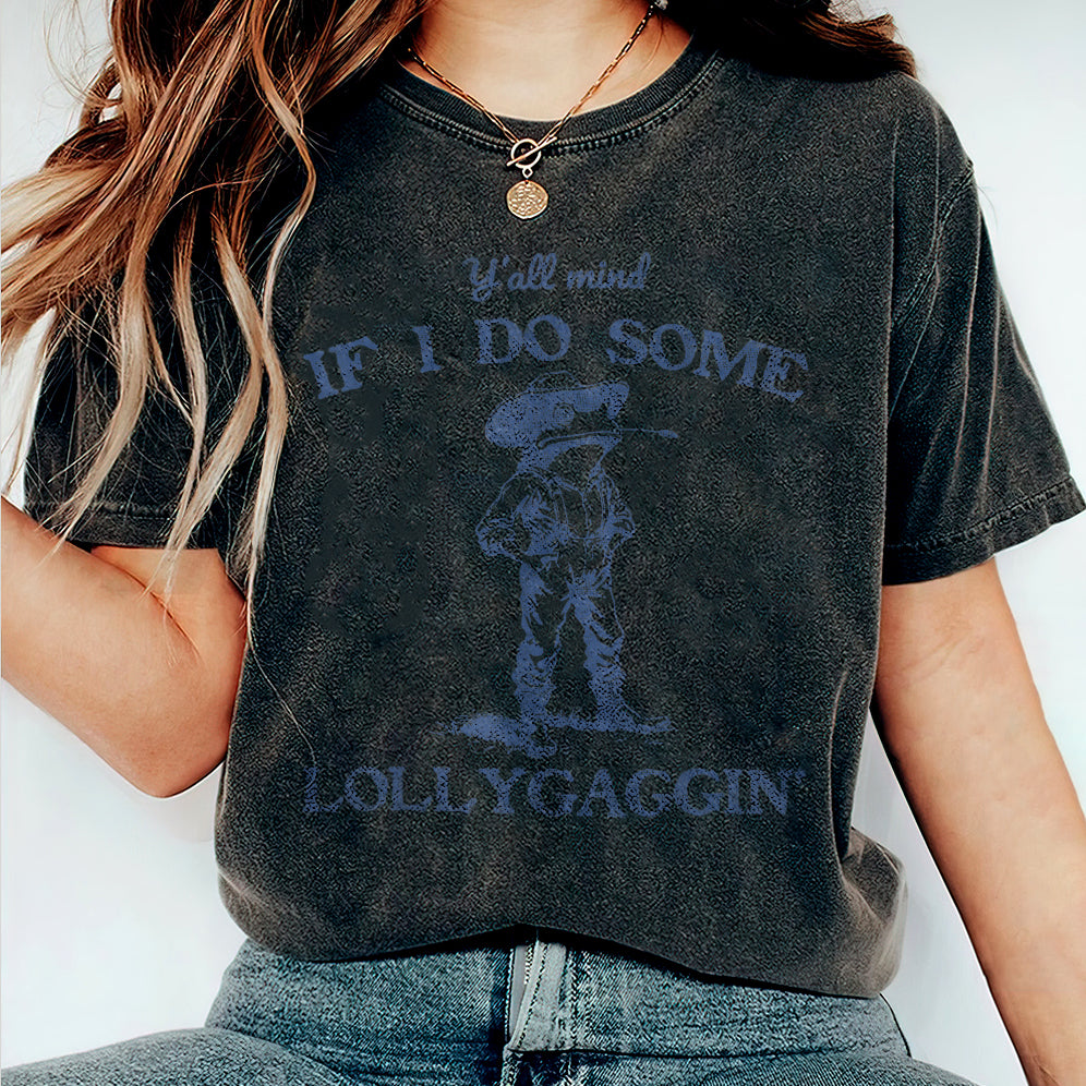 Y'all Mind If I Do Some Lollygagging Funny Cowboy Frog T-Shirt