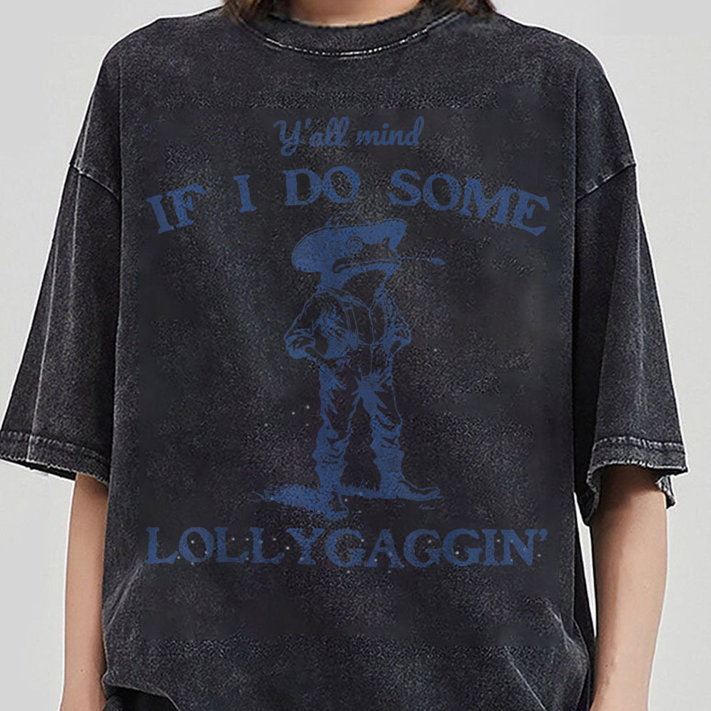 Y'all Mind If I Do Some Lollygagging Funny Cowboy Frog T-Shirt