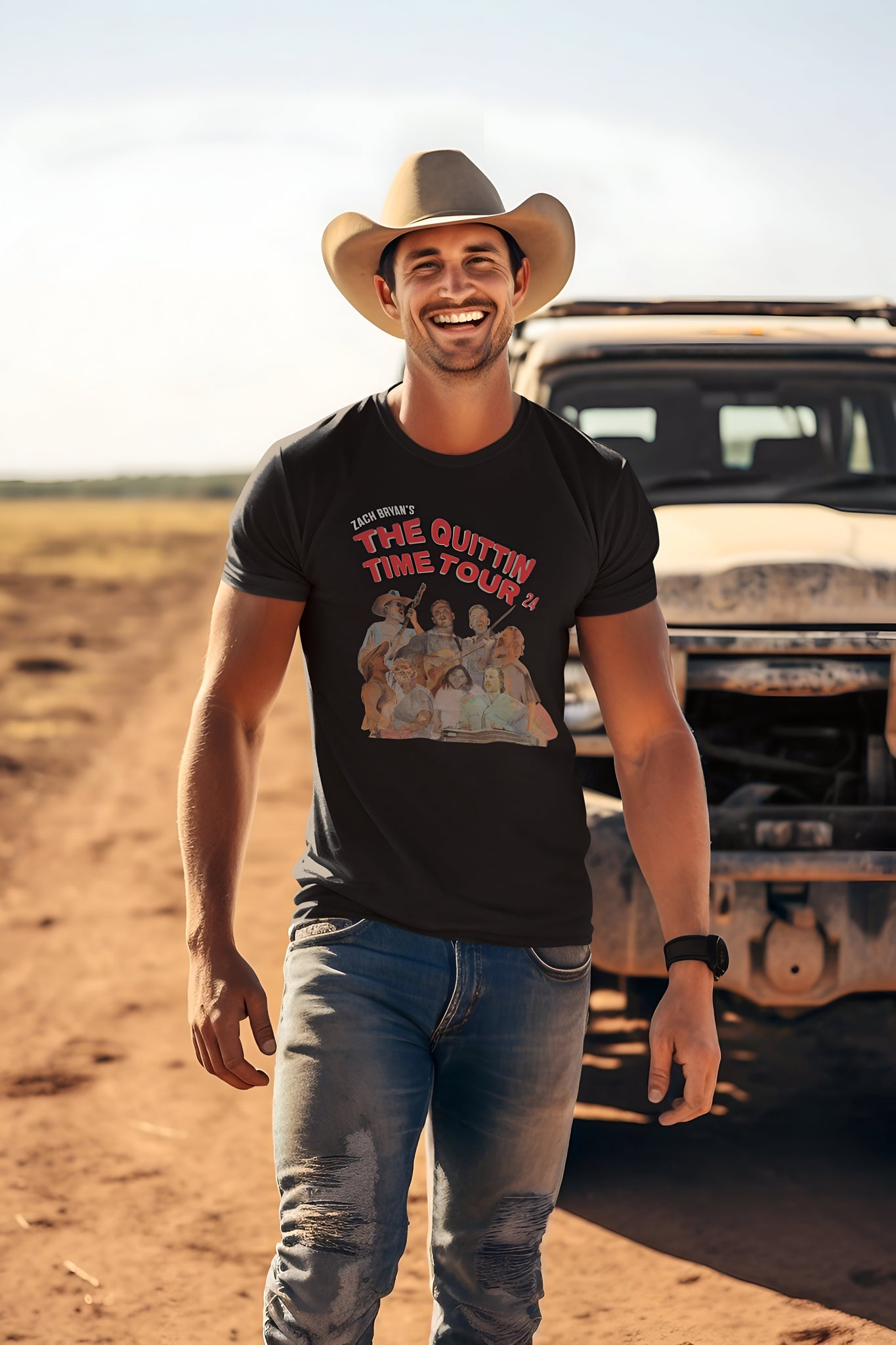 Zach Bryan 2024 The Quittin Time Tour T-Shirt Country Music Concert Tee Zach Bryan Tour 2024 Shirt, Country Music, Zach Merch Bryan Tour MS1807 04