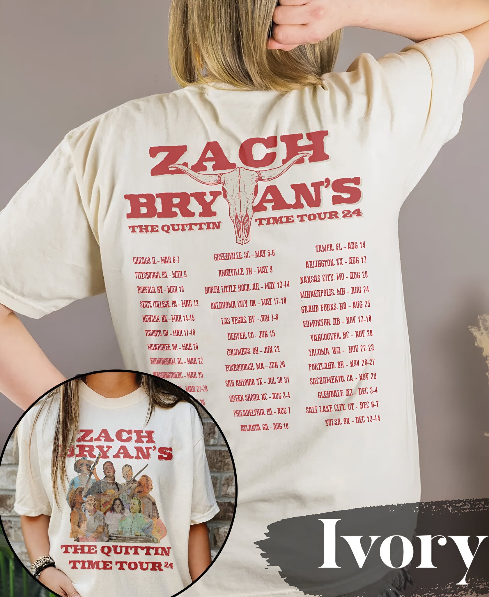 Zach Bryan The Quittin Time Tour 2024 Shirt, Country Music, Zach Merch, Country Music Sweatshirt, The Quittin Time Tour Hoodie, Bryan Tour