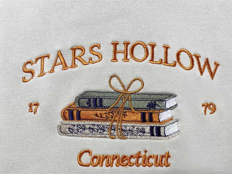Stars Hollow Connecticut Style Embroidered Gilmore Girls Merch Sweatshirt EMHA0609